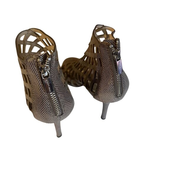 Michael Michael Kors silver gladiator leather heels size 9M - Picture 6 of 6